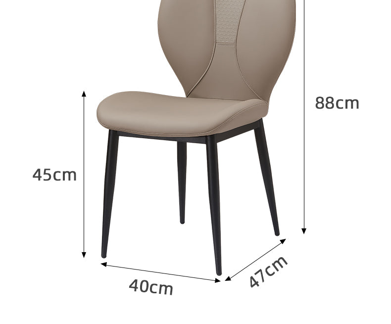 Modern simple home backrest soft bag light luxury network red dining chair