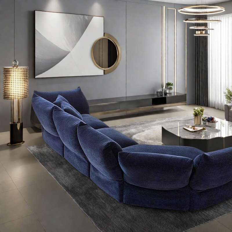 Yiwo flower sofa living room Italian minimalist designer profiled module Motu chenille fabric can be fully disassembled and washed