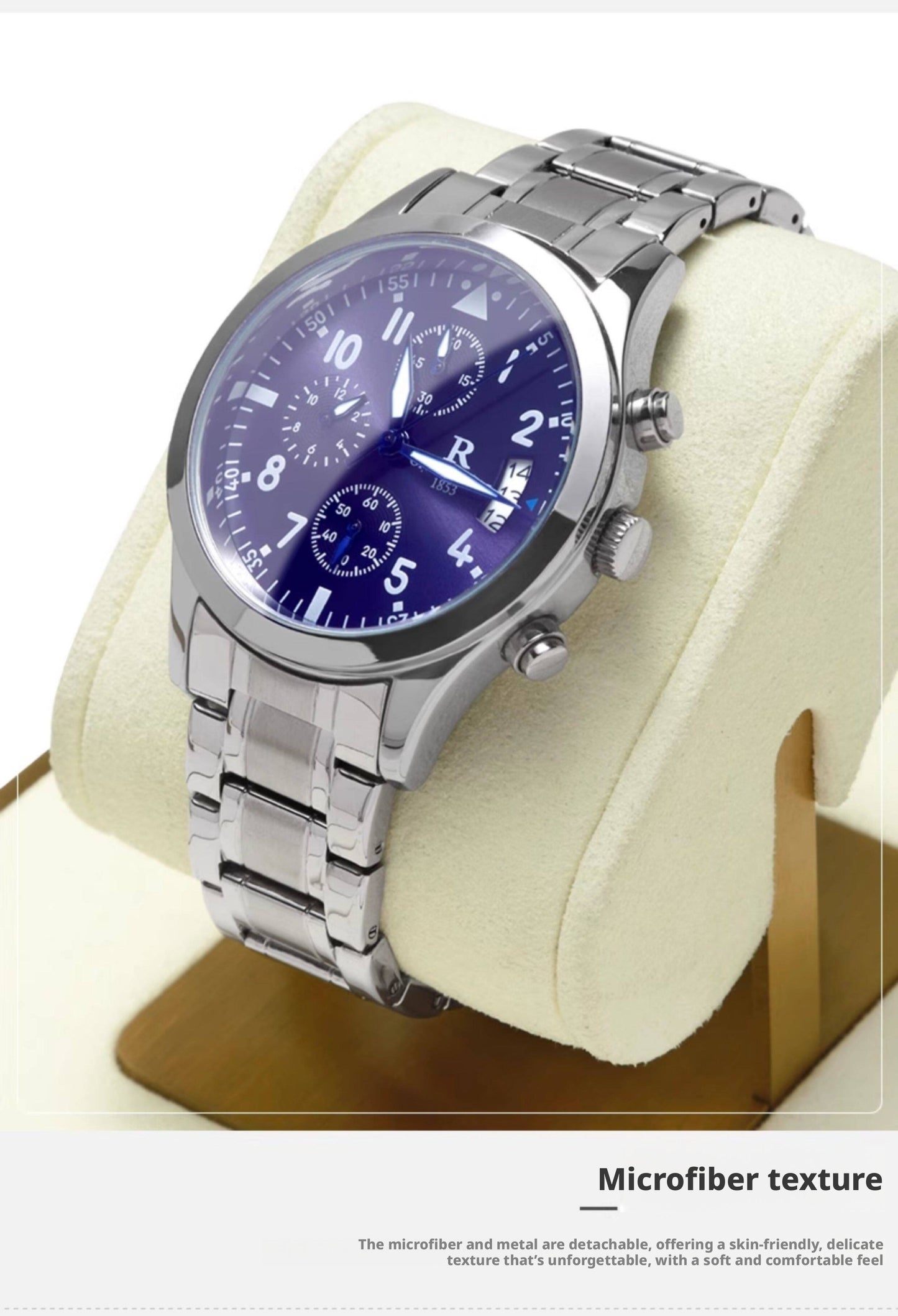 Metal Watch Display Box - 12 Slot Stainless Steel Showcase for Men