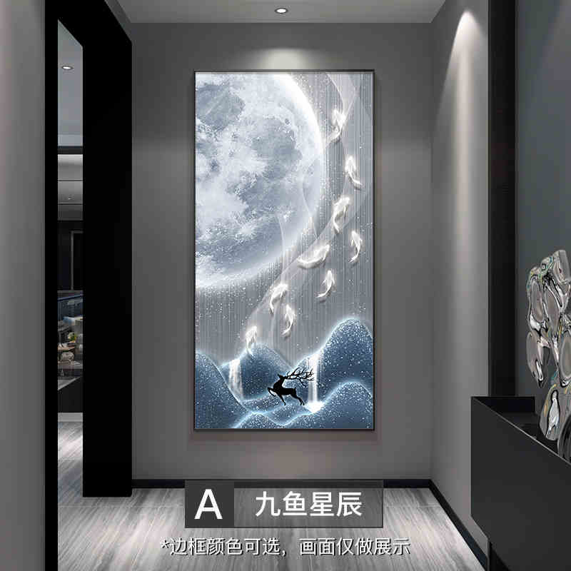 Xi on the branches of the living room TV background wall decorative painting Chinese knot into the household is opposite the door Wangyun Chinese corner hanging painting