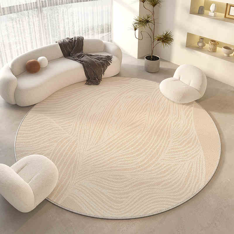 Round carpet Deluxe living room chair cushion Cloakroom bedroom floor mat cream air household bed blanket machine washable