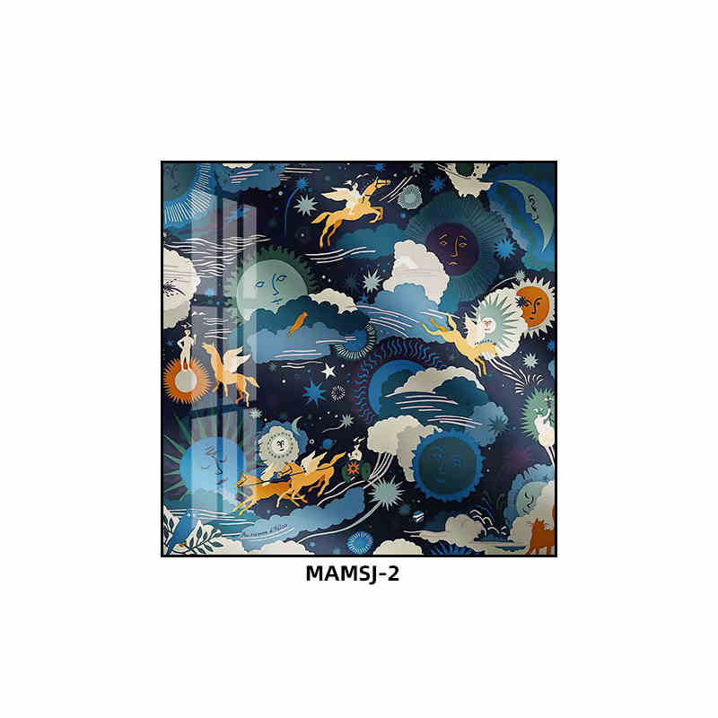Love horse silk scarf hanging painting modern simple living room sofa background wall floor painting porch senior sense hanging painting light luxury