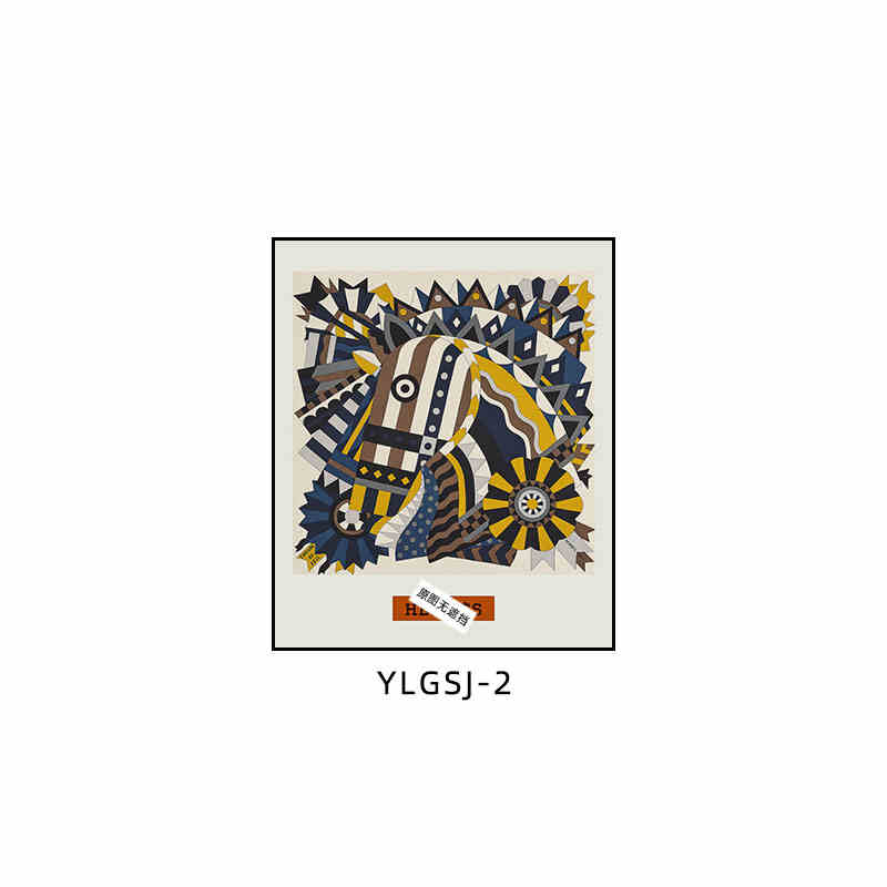 Love code silk scarf hanging painting light luxury high-end living room porch decorative painting European restaurant sofa background wall floor painting