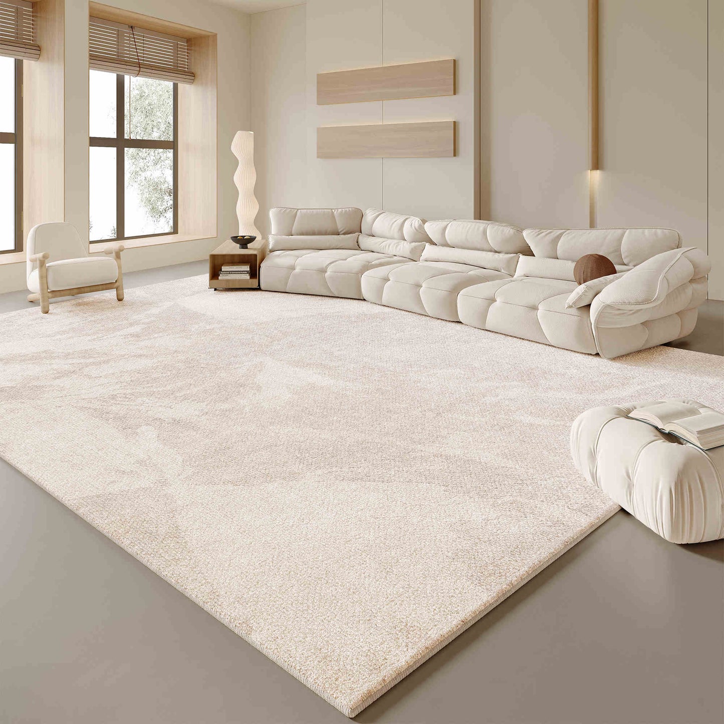 Imitation cashmere living room carpet cream wind large area full spread sofa coffee table blanket washable and erasable