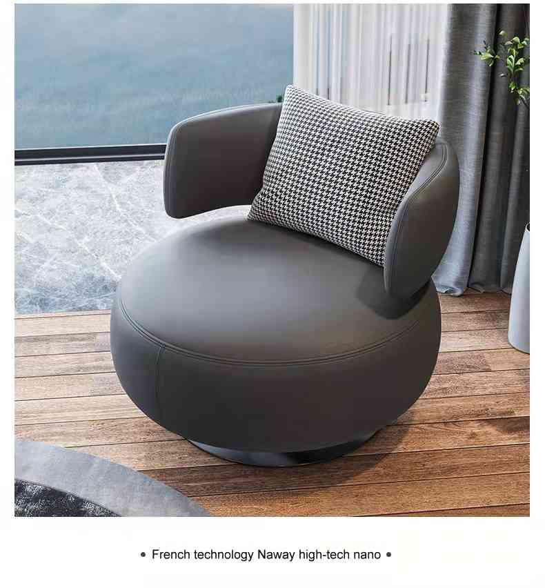 Living room balcony lounge chair Hotel business reception sofa table chair combination light luxury single sofa can be rotated