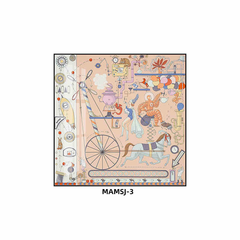 Love horse silk scarf hanging painting modern simple living room sofa background wall floor painting porch senior sense hanging painting light luxury