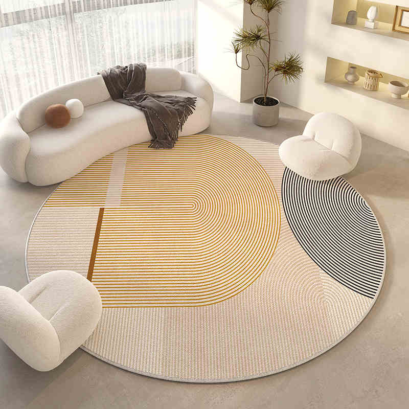 Round carpet Deluxe living room chair cushion Cloakroom bedroom floor mat cream air household bed blanket machine washable