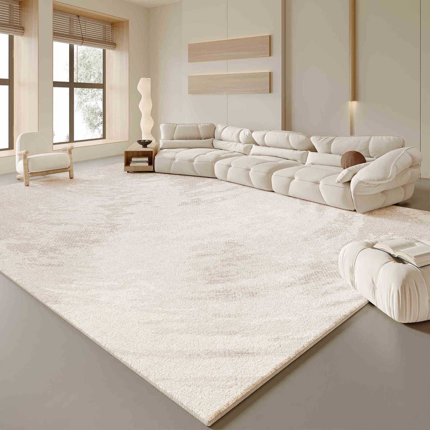 Imitation cashmere living room carpet cream wind large area full spread sofa coffee table blanket washable and erasable