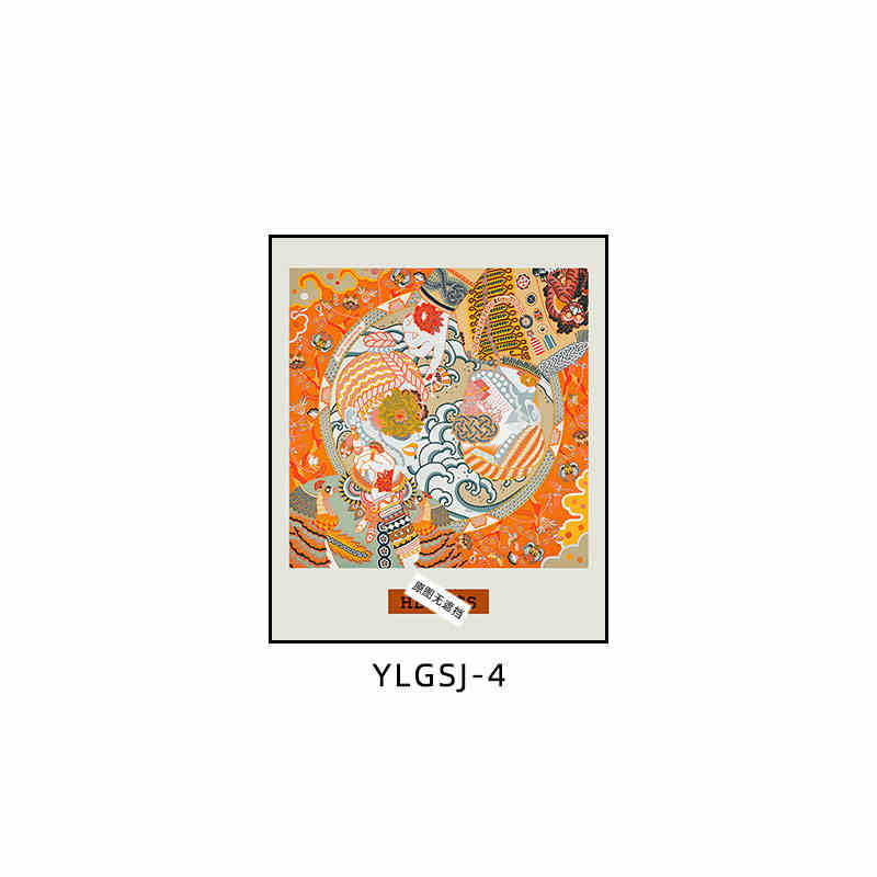 Love code silk scarf hanging painting light luxury high-end living room porch decorative painting European restaurant sofa background wall floor painting