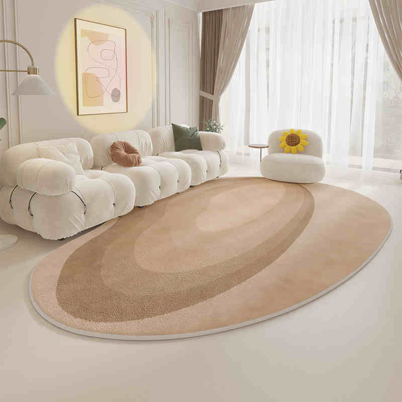 Cream wind special-shaped carpet living room light luxury luxury sofa home light green clouds irregular cushion bedroom