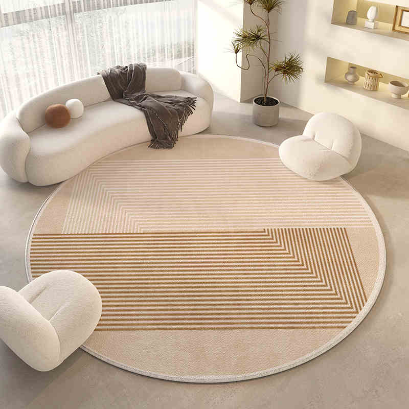 Round carpet Deluxe living room chair cushion Cloakroom bedroom floor mat cream air household bed blanket machine washable