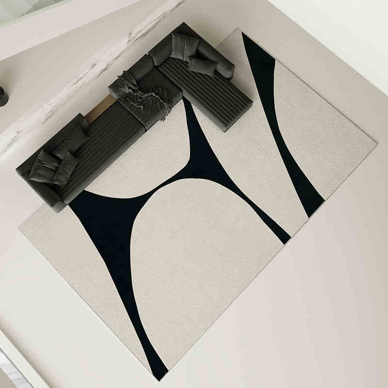 Grey carpet living room light luxury high-end high-end washable rub home sofa floor mat