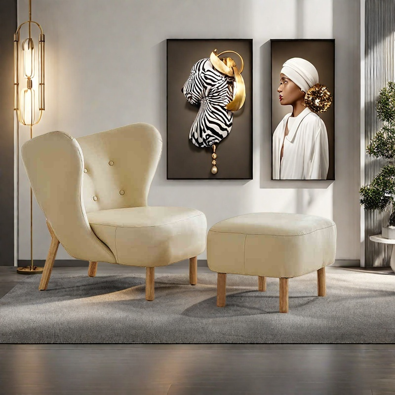 Lazy sofa chair Lamb velvet white ins wind net red balcony leisure long hair chair Nordic bedroom single chair