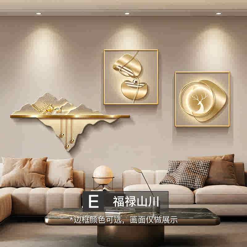Light luxury and high sense of mountain living room decorative painting new stone to run the atmosphere sofa background wall hanging painting landscape painting
