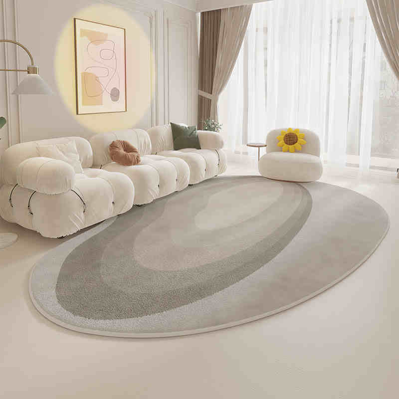 Cream wind special-shaped carpet living room light luxury luxury sofa home light green clouds irregular cushion bedroom