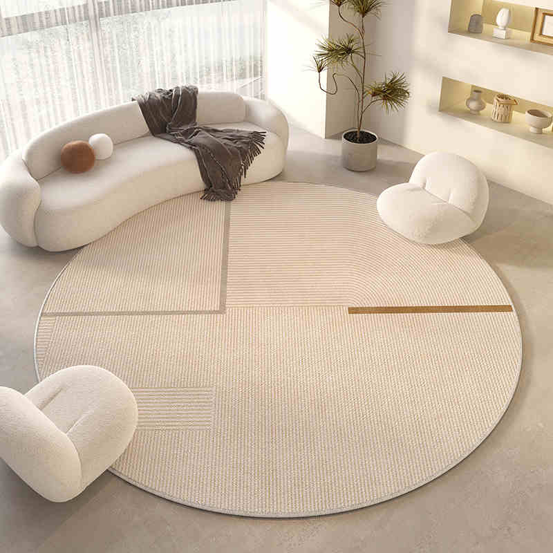 Round carpet Deluxe living room chair cushion Cloakroom bedroom floor mat cream air household bed blanket machine washable