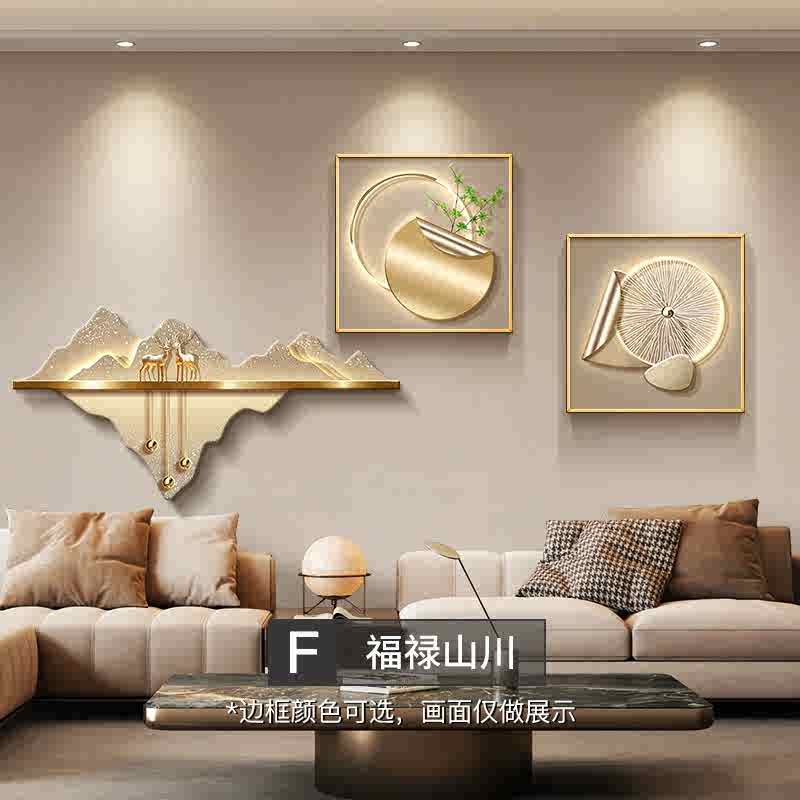 Light luxury and high sense of mountain living room decorative painting new stone to run the atmosphere sofa background wall hanging painting landscape painting