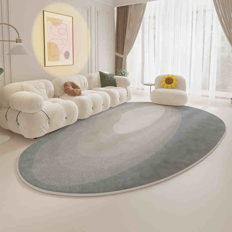 Cream wind special-shaped carpet living room light luxury luxury sofa home light green clouds irregular cushion bedroom