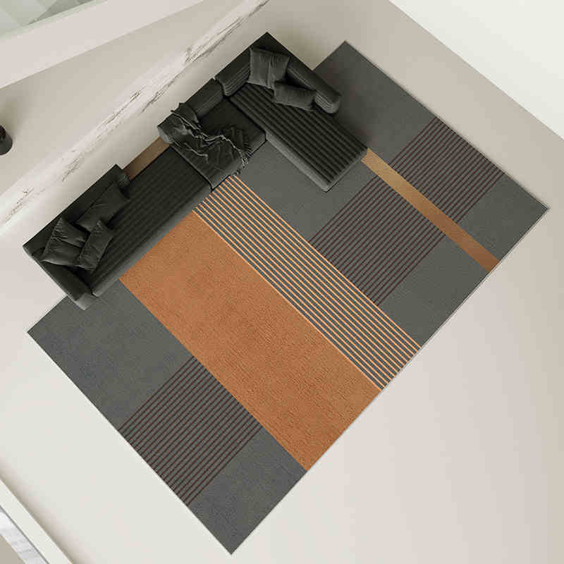 Grey carpet living room light luxury high-end high-end washable rub home sofa floor mat