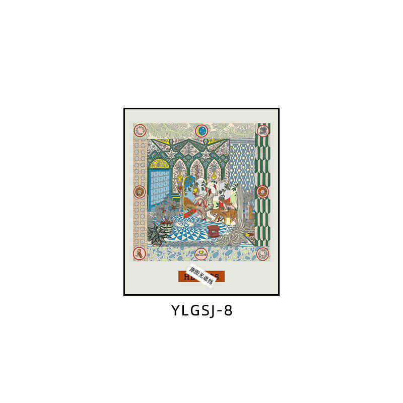 Love code silk scarf hanging painting light luxury high-end living room porch decorative painting European restaurant sofa background wall floor painting