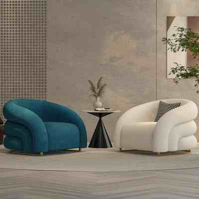 Simple casual single chair small apartment living room Creative designer rainbow chair bedroom balcony lazy sofa