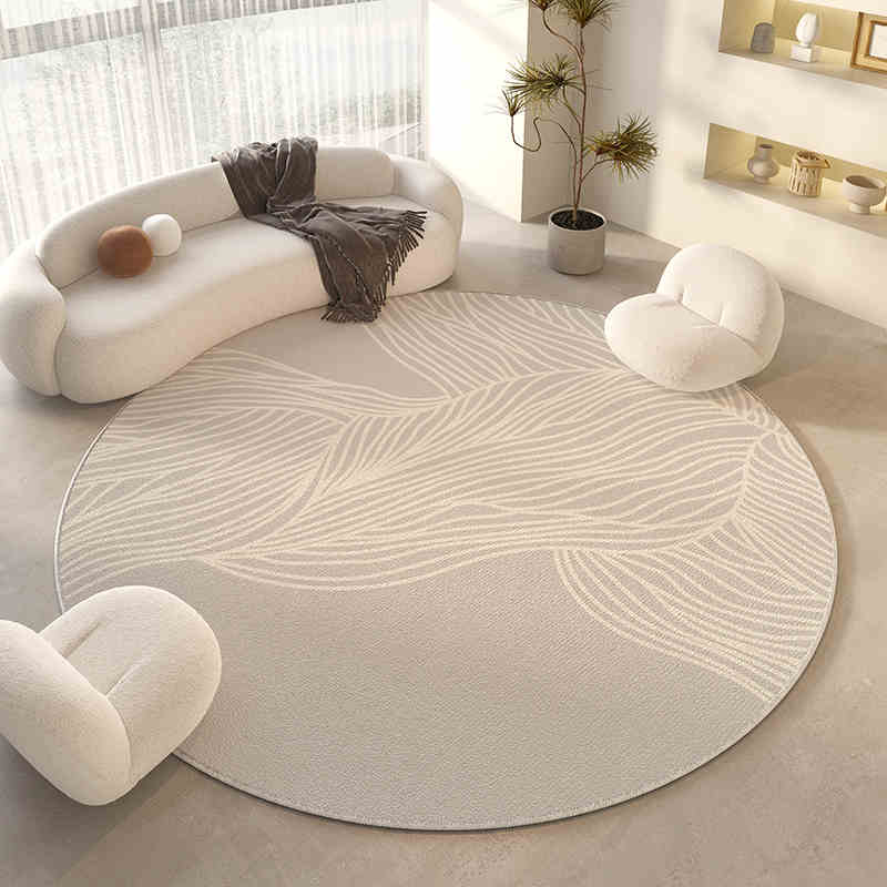 Round carpet Deluxe living room chair cushion Cloakroom bedroom floor mat cream air household bed blanket machine washable