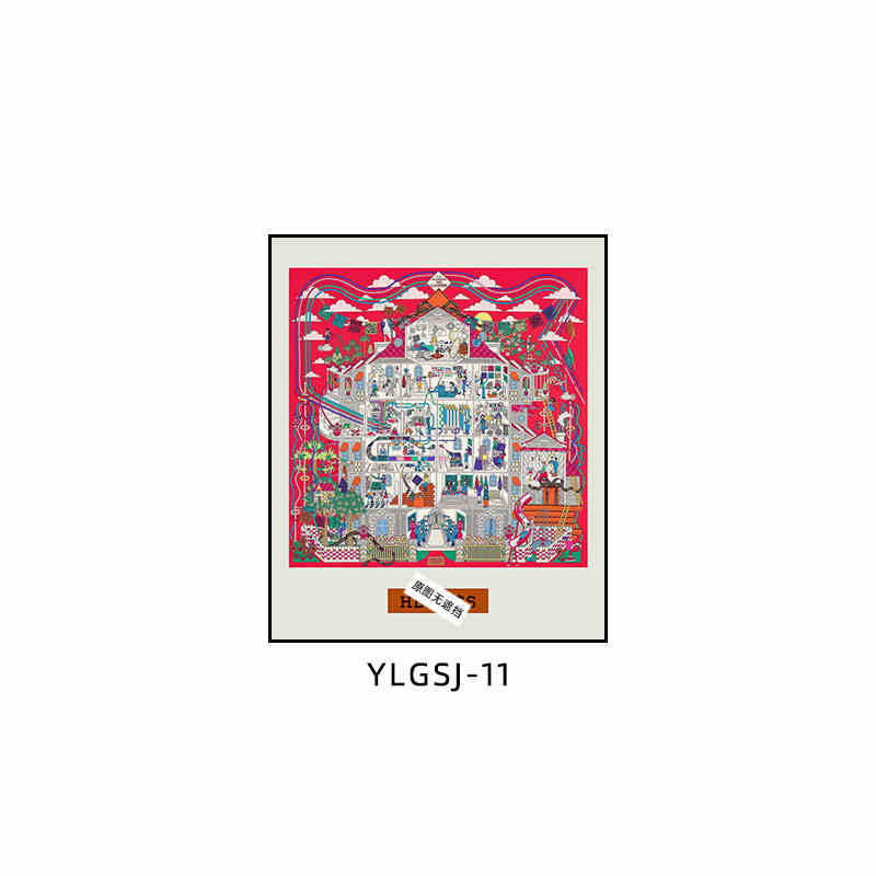 Love code silk scarf hanging painting light luxury high-end living room porch decorative painting European restaurant sofa background wall floor painting