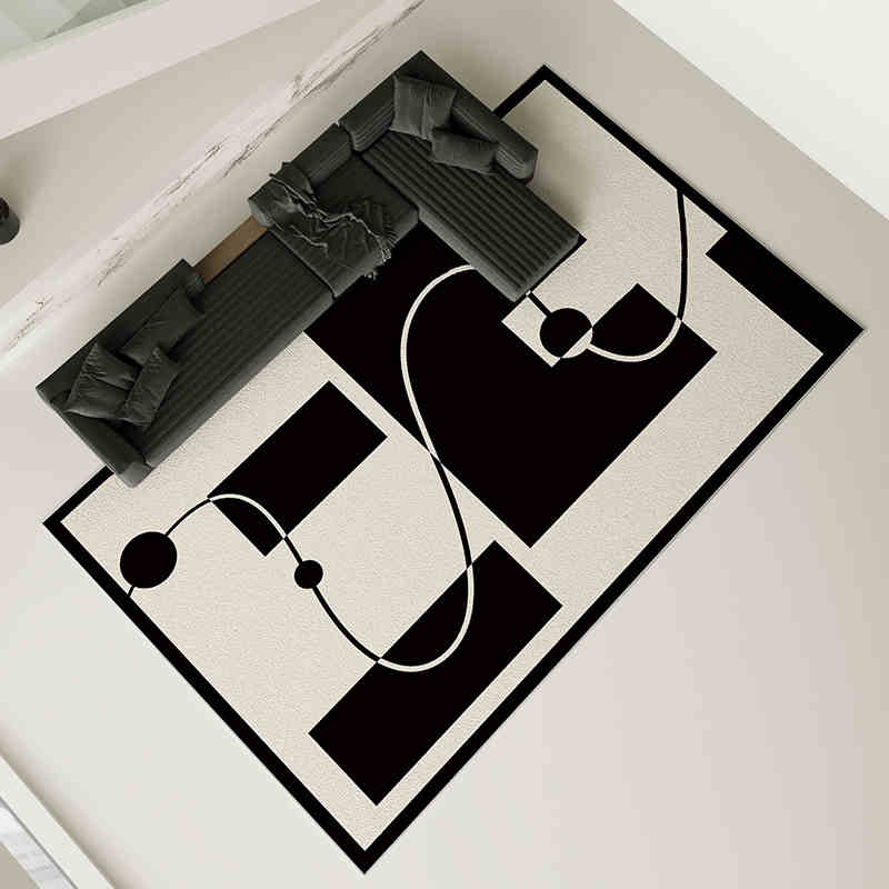 Grey carpet living room light luxury high-end high-end washable rub home sofa floor mat