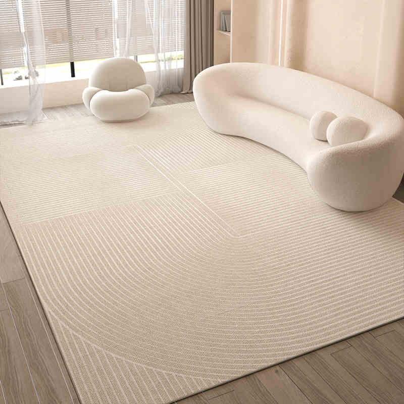 Cream wind carpet living room light luxury senior sense home sofa floor mat bedroom waterproof wash free wipe
