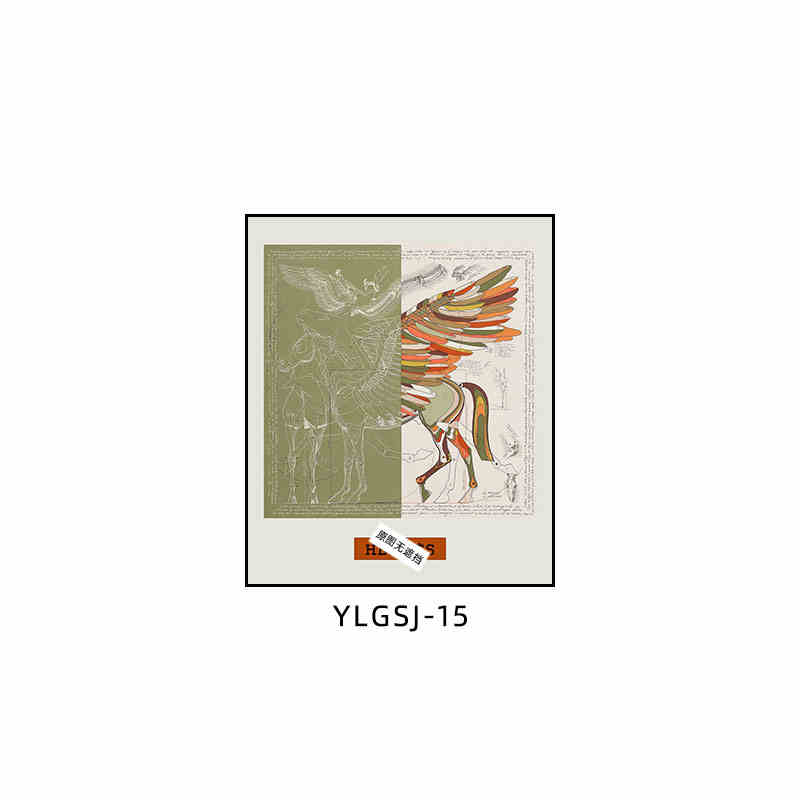 Love code silk scarf hanging painting light luxury high-end living room porch decorative painting European restaurant sofa background wall floor painting