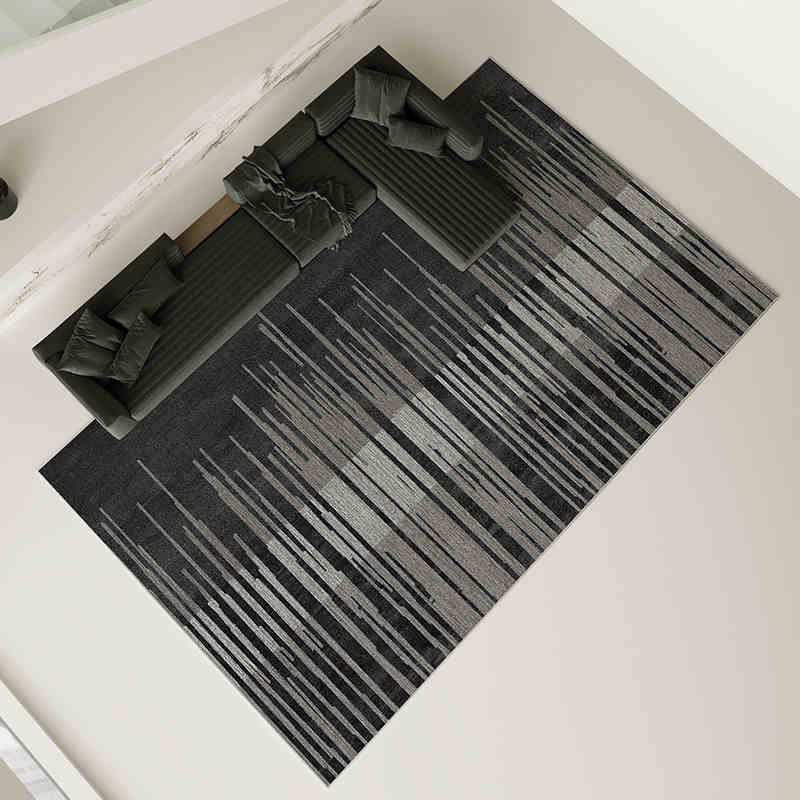 Grey carpet living room light luxury high-end high-end washable rub home sofa floor mat