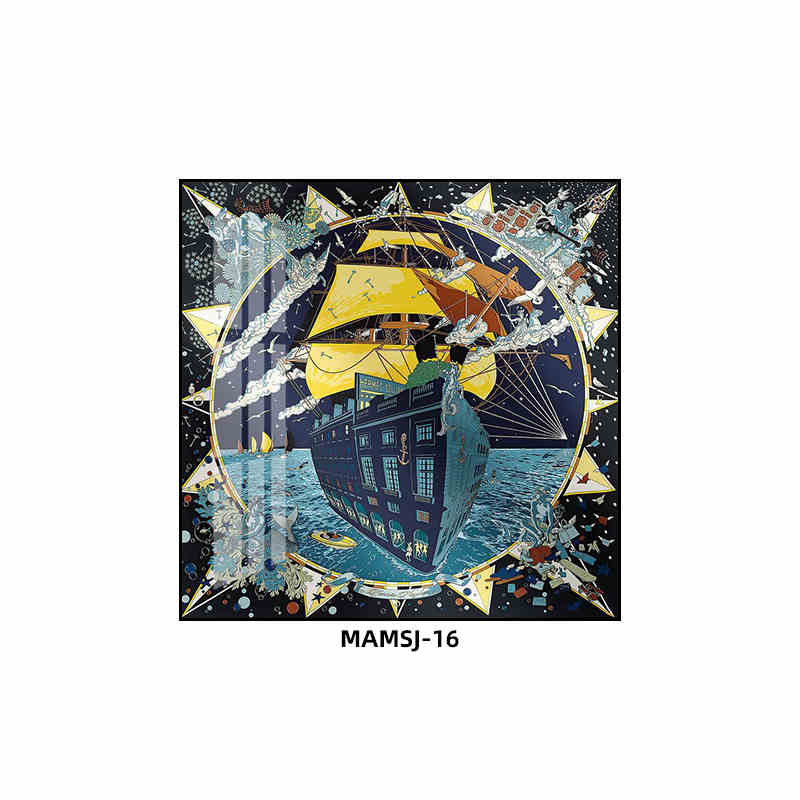 Love horse silk scarf hanging painting modern simple living room sofa background wall floor painting porch senior sense hanging painting light luxury