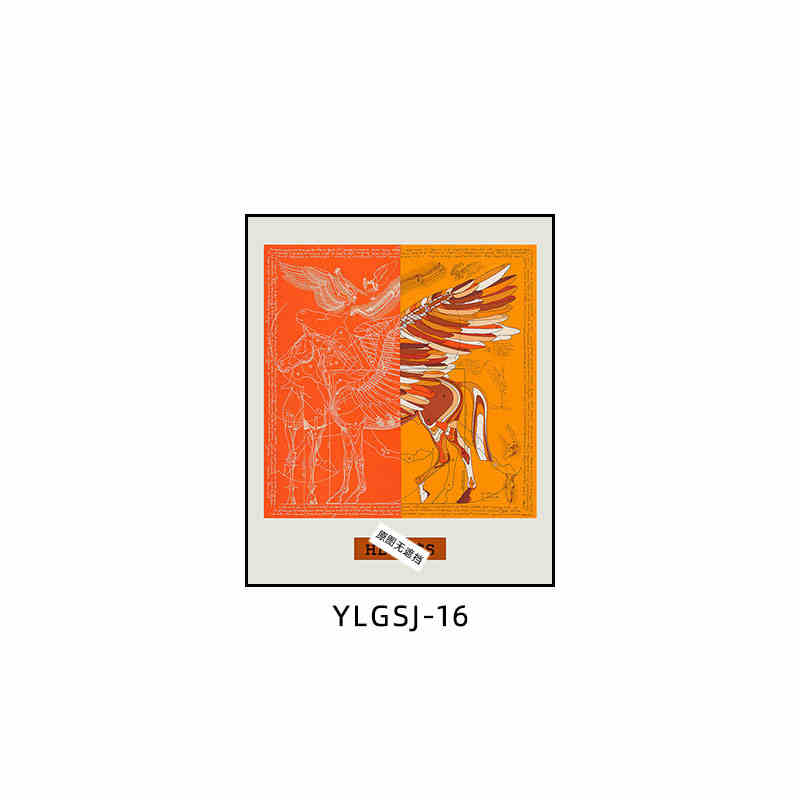 Love code silk scarf hanging painting light luxury high-end living room porch decorative painting European restaurant sofa background wall floor painting