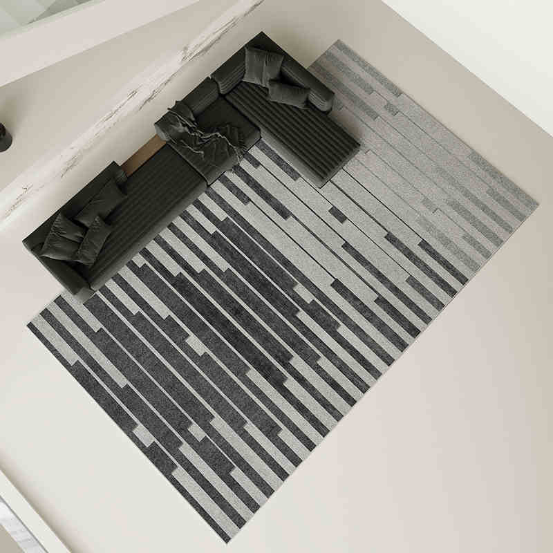 Grey carpet living room light luxury high-end high-end washable rub home sofa floor mat