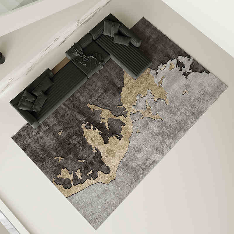 Grey carpet living room light luxury high-end high-end washable rub home sofa floor mat