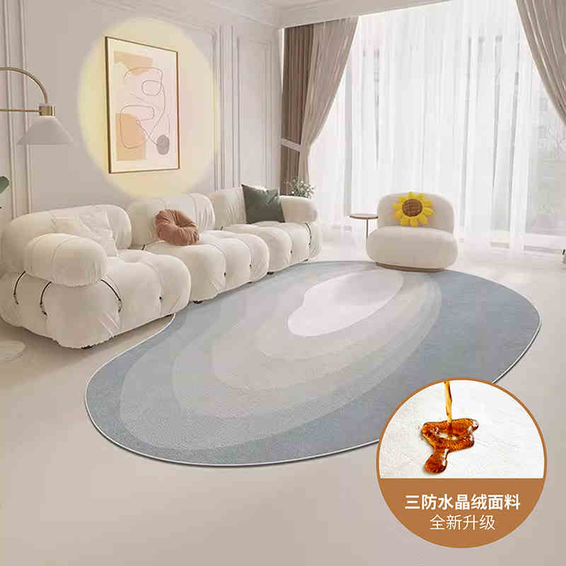 Cream wind special-shaped carpet living room light luxury luxury sofa home light green clouds irregular cushion bedroom