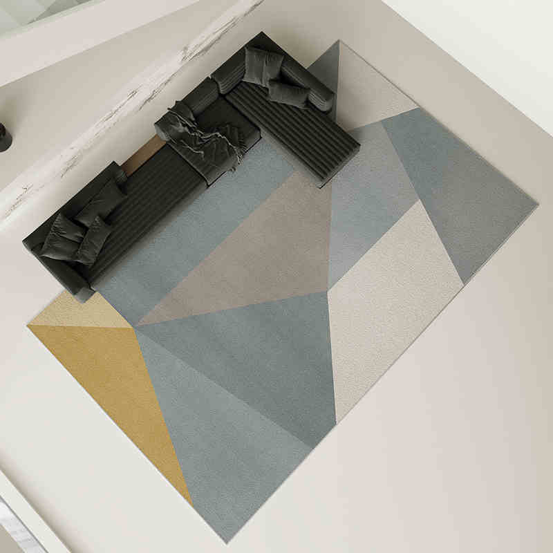 Grey carpet living room light luxury high-end high-end washable rub home sofa floor mat