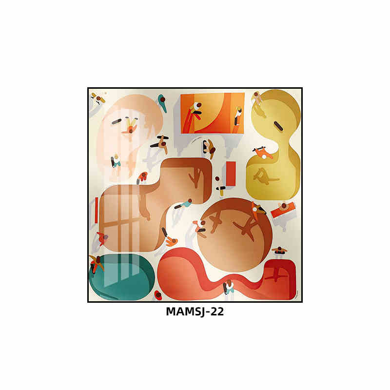 Love horse silk scarf hanging painting modern simple living room sofa background wall floor painting porch senior sense hanging painting light luxury
