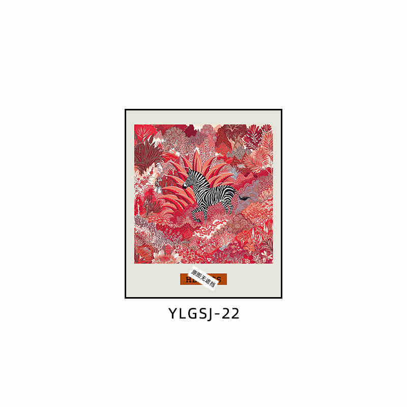 Love code silk scarf hanging painting light luxury high-end living room porch decorative painting European restaurant sofa background wall floor painting