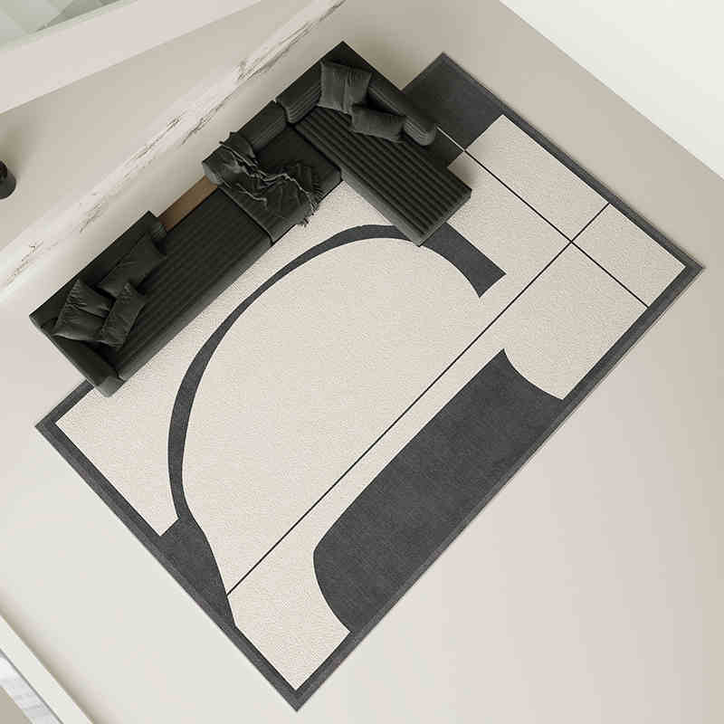 Grey carpet living room light luxury high-end high-end washable rub home sofa floor mat