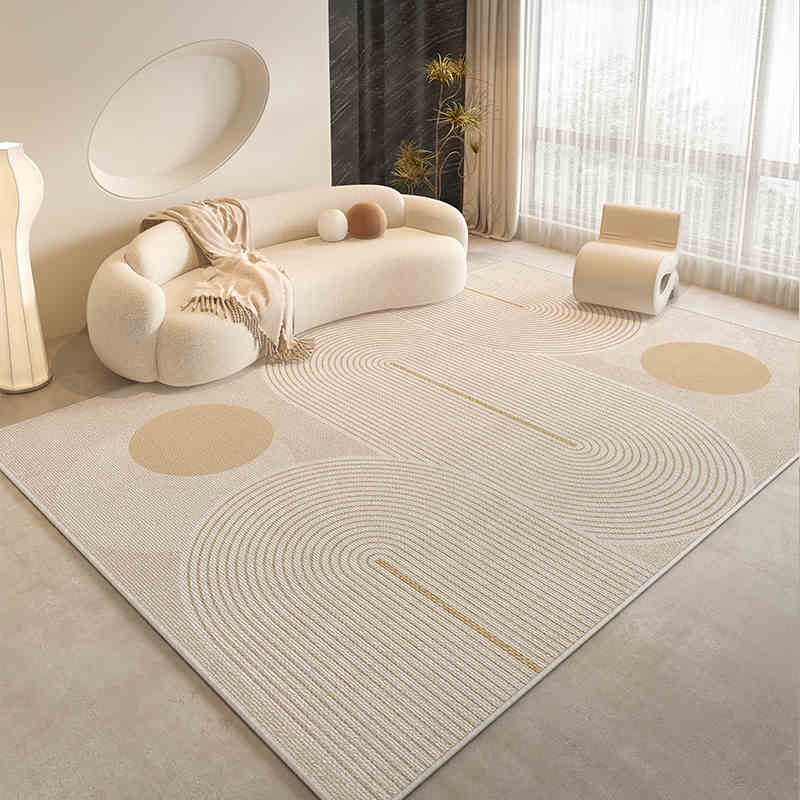 Cream wind carpet living room light luxury senior sense home sofa floor mat bedroom waterproof wash free wipe