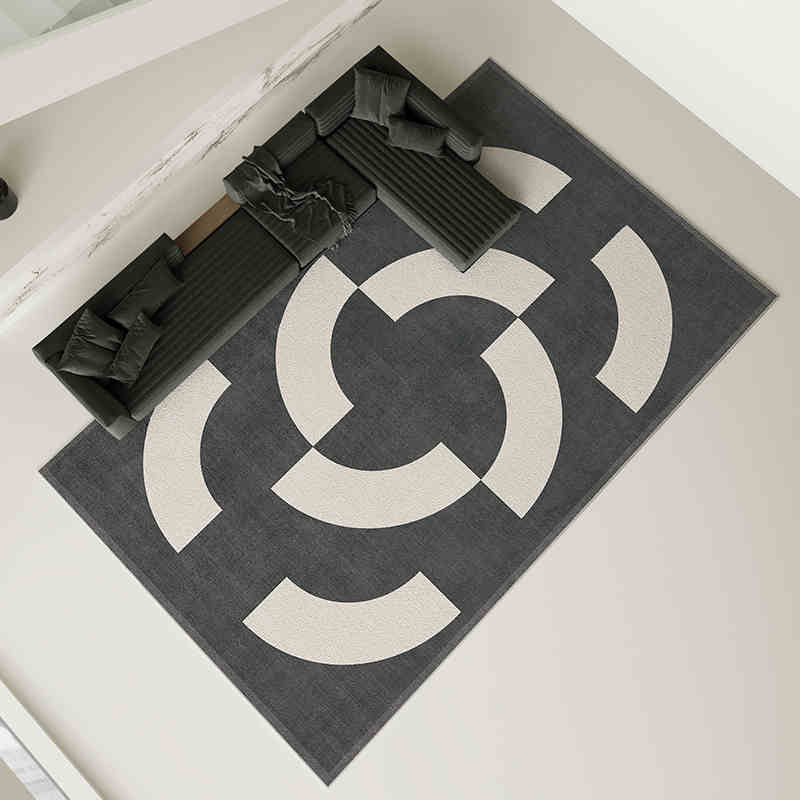 Grey carpet living room light luxury high-end high-end washable rub home sofa floor mat