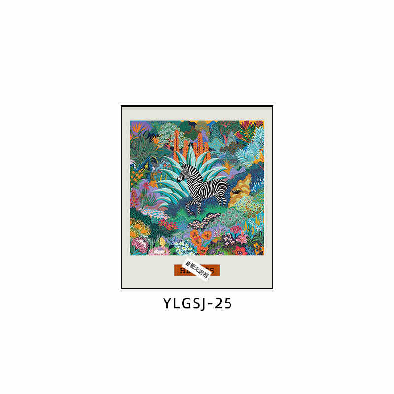 Love code silk scarf hanging painting light luxury high-end living room porch decorative painting European restaurant sofa background wall floor painting