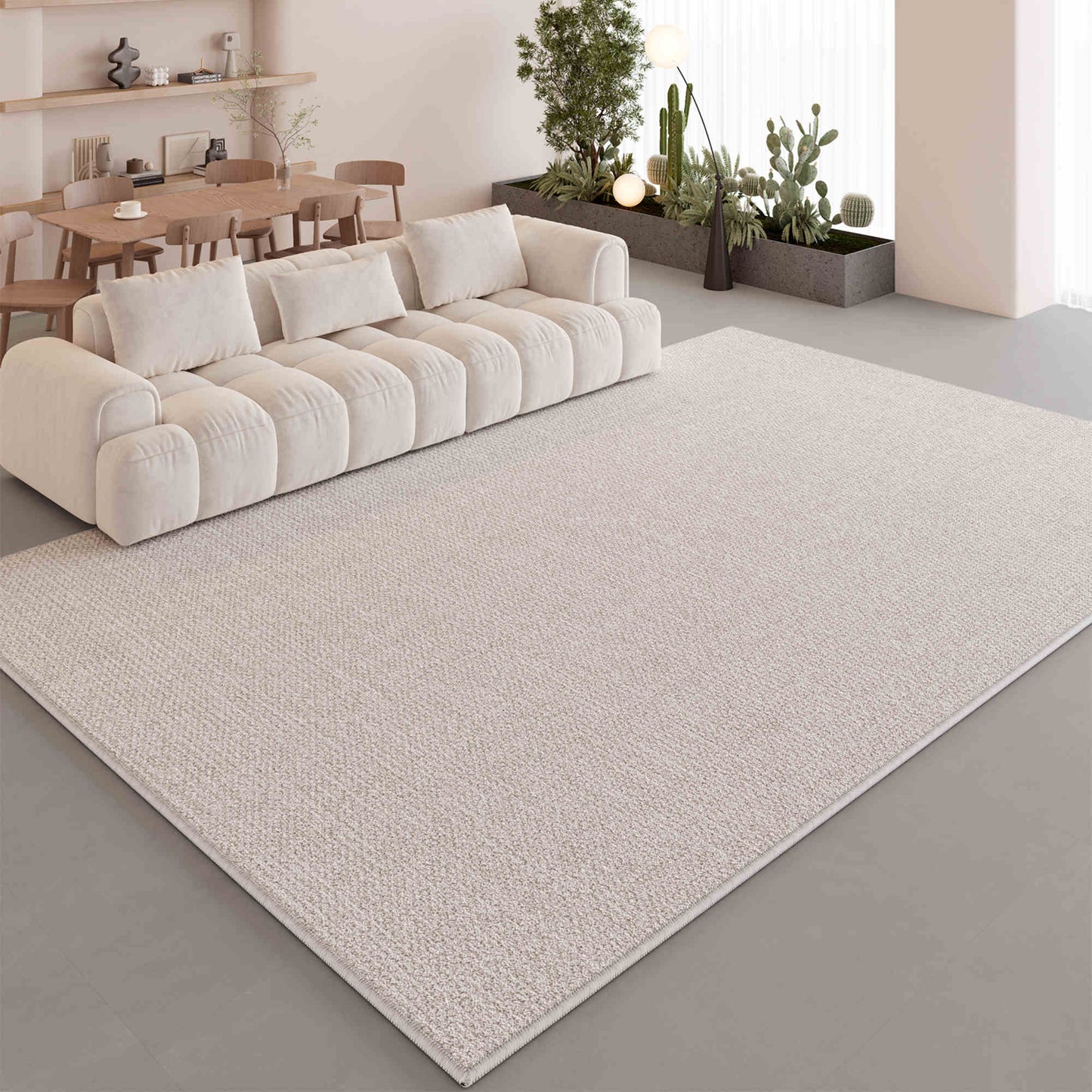 Cream wind carpet living room light luxury senior sense home sofa floor mat bedroom waterproof wash free wipe