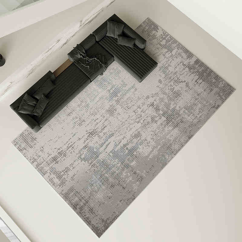 Grey carpet living room light luxury high-end high-end washable rub home sofa floor mat