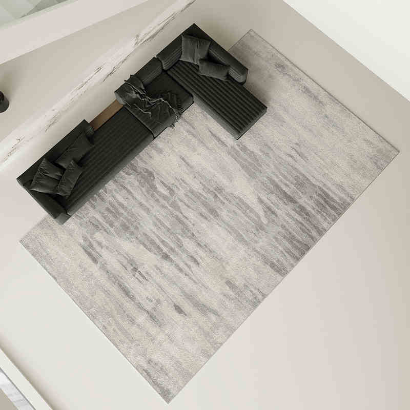 Grey carpet living room light luxury high-end high-end washable rub home sofa floor mat