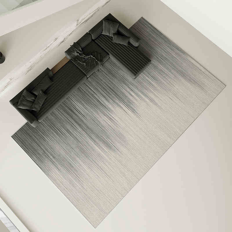 Grey carpet living room light luxury high-end high-end washable rub home sofa floor mat