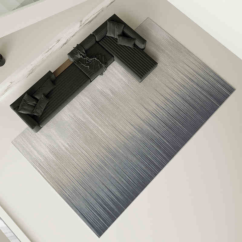 Grey carpet living room light luxury high-end high-end washable rub home sofa floor mat