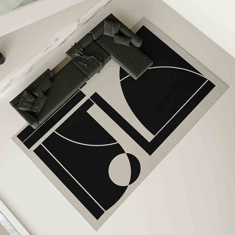 Grey carpet living room light luxury high-end high-end washable rub home sofa floor mat