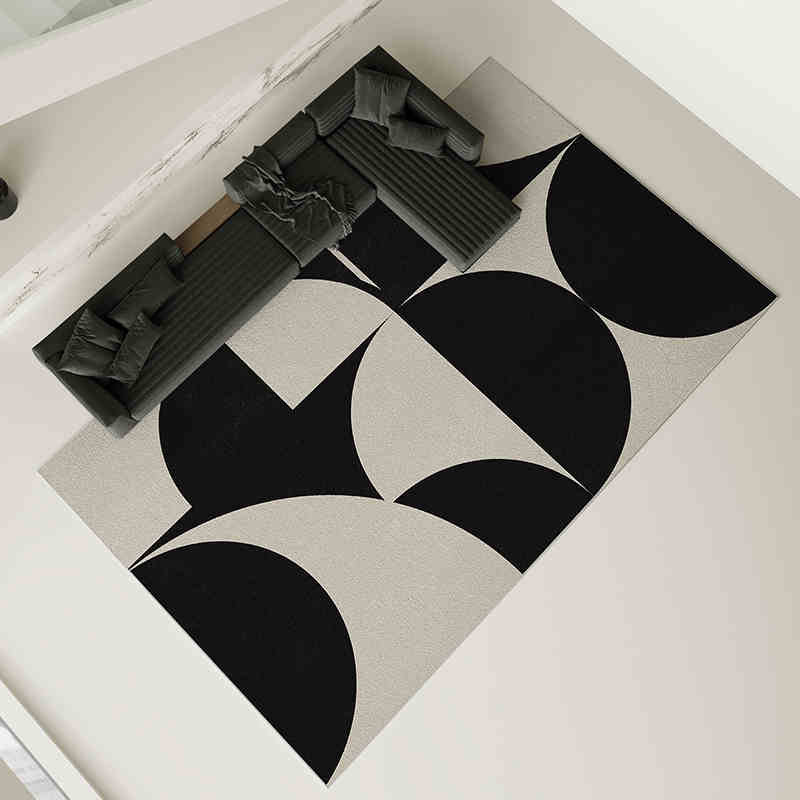 Grey carpet living room light luxury high-end high-end washable rub home sofa floor mat